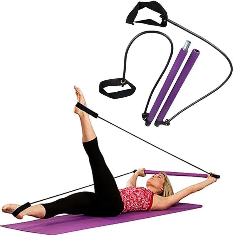 Kit Premium Barra Para Pilates E Exercícios Em Geral