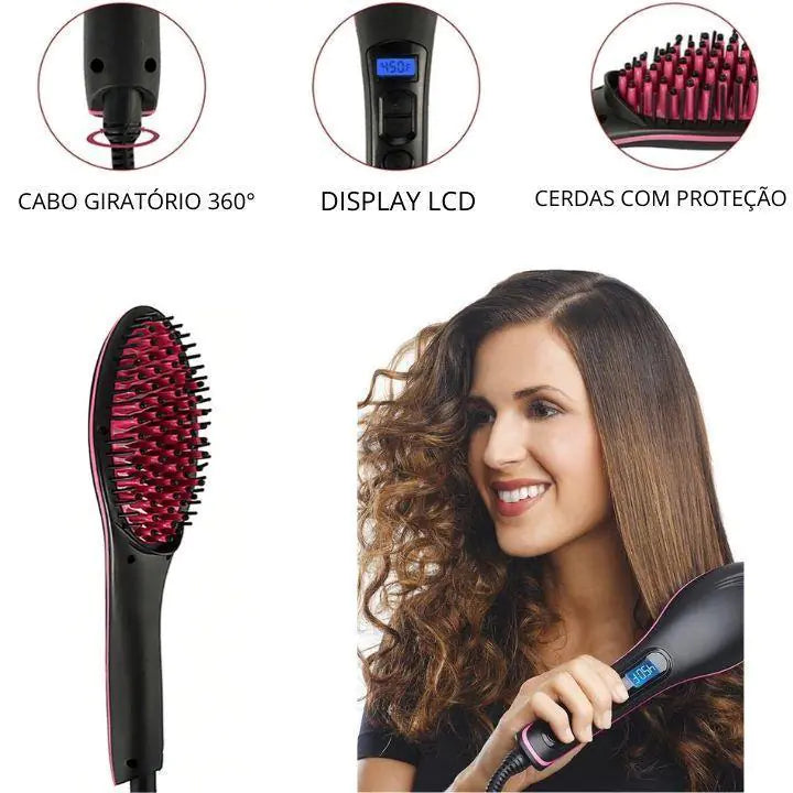 Escova Alisadora Powerhair® Original – Bivolt 110v/220v