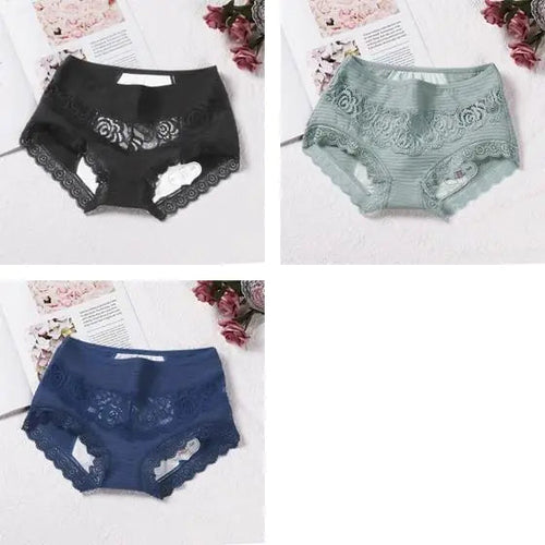 Calcinha Menstrual – Com Forro Absorvente (kit com 3 peças)